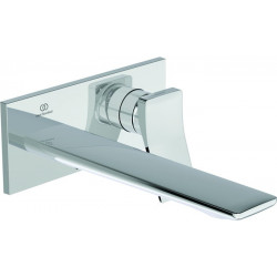 Mitigeur lavabo mural CHECK projection 225 mm chromé avec rosace carrée, kit 2 IDEAL STANDARD