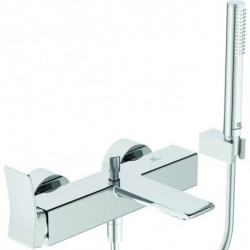 Mitigeur bain CHECK chrome apparent avec tige-HB, flexible de douche, support mural IDEAL STANDARD
