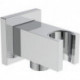 Coude de raccordement mural IDEALRAIN avec support de douche carré chrome IDEAL STANDARD