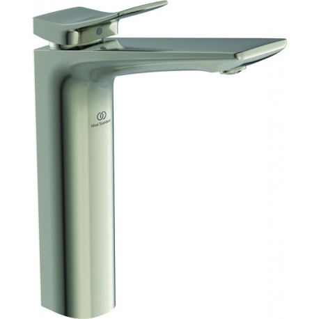 Mitigeur lavabo CHECK, saillie 150 mm, argent Storm avec base allongée, o bonde IDEAL STANDARD