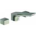 Mitigeur lavabo 3 trous CONCA avec vidage métal argenté storm