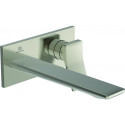 Mitigeur lavabo mural CHECK projection 225 mm argent Storm avec rosace carrée, kit 2 IDEAL STANDARD