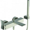 Mitigeur bain CHECK argent apparent Storm w.Stab-HB, flexible de douche, support mural IDEAL STANDARD