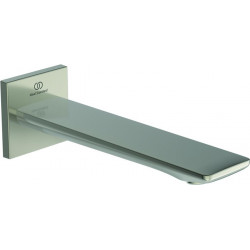 Bec mural CHECK projection 160 mm argent Storm avec rosace carrée IDEAL STANDARD