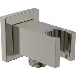 Coude de raccordement mural IDEALRAIN avec support de douche carré silver storm IDEAL STANDARD