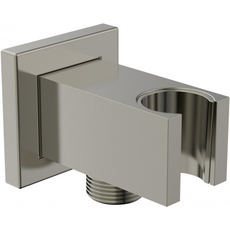 Coude de raccordement mural IDEALRAIN avec support de douche carré silver storm IDEAL STANDARD