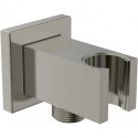 Coude de raccordement mural IDEALRAIN avec support de douche carré silver storm IDEAL STANDARD