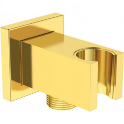 Coude de raccordement mural IDEALRAIN avec support de douche angulaire or brossé IDEAL STANDARD