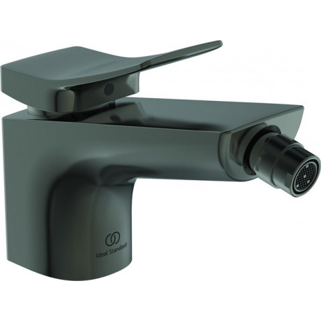 Mitigeur bidet CHECK projection 133 mm gris magnétique avec vidage IDEAL STANDARD