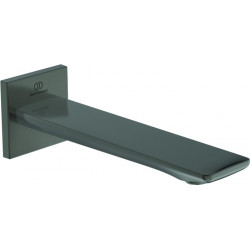 Bec mural CHECK projection 160 mm gris magnétique avec rosace carrée IDEAL STANDARD