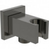 Coude de raccordement mural IDEALRAIN avec support de douche angulaire magnétique gris IDEAL STANDARD