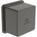 Coude de raccordement mural IDEALRAIN angulaire G 1/2Z gris magnétique IDEAL STANDARD