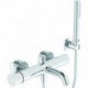 Mitigeur bain JOY avec douchette, chrome, tuyau d'infusion et support mural IDEAL STANDARD