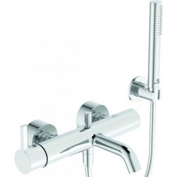 Mitigeur bain JOY avec douchette, chrome, tuyau d'infusion et support mural IDEAL STANDARD