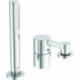 Mitigeur bain-douche 3 trous sur gorge JOY sans bec chromé avec douchette et inverseur IDEAL STANDARD