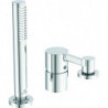 Mitigeur bain-douche 3 trous sur gorge JOY sans bec chromé avec douchette et inverseur IDEAL STANDARD