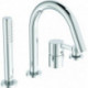 Mitigeur bain-douche 4 trous sur gorge JOY avec bec chromé avec douchette et inverseur IDEAL STANDARD
