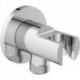 Coude de raccordement mural IDEALRAIN avec support de douche rond chromé IDEAL STANDARD