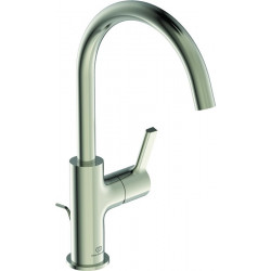 Mitigeur lavabo JOY projection 169 mm argent Storm avec bec haut, avec vidage IDEAL STANDARD