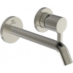 Mitigeur lavabo mural JOY projection 180 mm rosace Storm rond argent, kit 2 IDEAL STANDARD