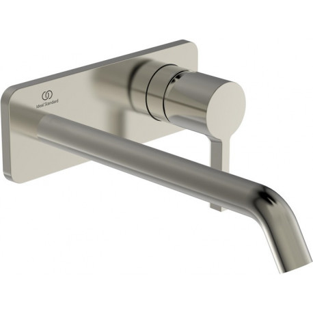Mitigeur lavabo mural JOY projection 225 mm argent Rosace carrée Storm, kit 2 IDEAL STANDARD