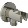 Coude de raccordement mural IDEALRAIN avec support de douche rond silver storm IDEAL STANDARD