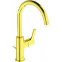 Mitigeur lavabo JOY projection 169 mm or brossé avec bec haut, avec vidage IDEAL STANDARD