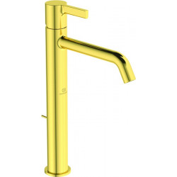 Mitigeur lavabo JOY projection 170 mm or brossé avec base allongée, avec filetage de vidange. NORME IDÉALE