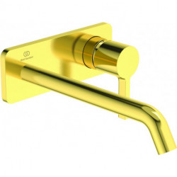 Mitigeur lavabo mural JOY projection 225 mm Rosace carrée or brossé, kit 2 IDEAL STANDARD