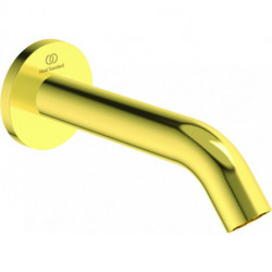 Bec mural JOY projection 160mm or brossé avec rosace ronde IDEAL STANDARD