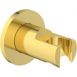 Support de douche IDS IDEALRAIN rond brossé gold