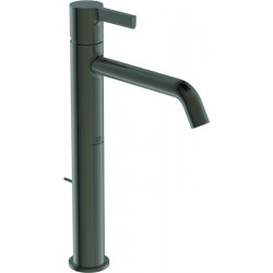 Mitigeur lavabo JOY projection 170 mm gris magnétique avec base allongée, avec évacuation. NORME IDÉALE