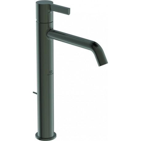 Mitigeur lavabo JOY projection 170 mm gris magnétique avec base allongée, avec évacuation. NORME IDÉALE
