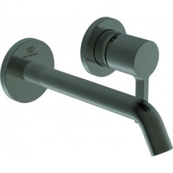 Mitigeur lavabo mural JOY projection 180 mm Rosace ronde grise magnétique IDEAL STANDARD