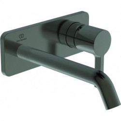 Mitigeur lavabo mural JOY projection 180 mm rosace carrée grise magnétique, kit 2 IDEAL STANDARD