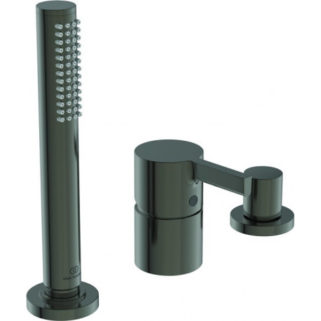 Mitigeur bain-douche 3 trous sur gorge JOY sans bec chromé avec douchette et inverseur IDEAL STANDARD