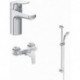 Pack robinetterie CERAFLEX mitigeur douche / combinaison douche chrome avec mitigeur lavabo IDEAL STANDARD