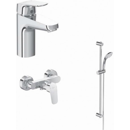 Pack robinetterie CERAFLEX mitigeur douche / combinaison douche chrome avec mitigeur lavabo IDEAL STANDARD
