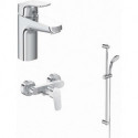 Pack robinetterie CERAFLEX mitigeur douche / combinaison douche chrome avec mitigeur lavabo IDEAL STANDARD