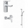 Pack robinetterie CERAFLEX mitigeur douche / combinaison douche chrome avec mitigeur lavabo IDEAL STANDARD