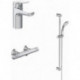 Pack robinetterie CERAFLEX thermostatique douche / combiné douche chrome avec mitigeur lavabo IDEAL STANDARD