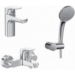 Pack robinetterie CERAFLEX et set 3 fonctions HB chrome avec mitigeur de douche IDEAL STANDARD