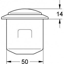 Bouton poussoir Grohe blanc