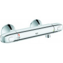 Mitigeur thermostatique de douche GROHTHERM 1000 montage mural, chrome à sécurité intrinsèque GROHE