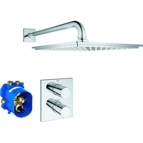 Système de douche encastré GROHTHERM 3000 C CUBE 230 chromé GROHE