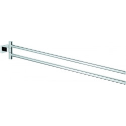 Porte-serviettes GROHE ESSENTIALS CUBE 439mm 2-bras noirb chromé 