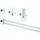 Set salle de bain-Set 4 in 1 ESSENTIALS CUBE chromé 