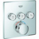 Thermostat GROHTHERM SMARTCONTROL carré, 3 vannes d'arrêt graphite dur GROHE