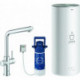 Robinet RED DUO avec Boiler L-Size. L-sortie chromé