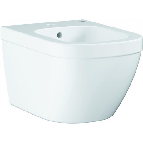 Bidet mural EURO KERAMIK 1 trou pour robinetterie, avec trop-plein blanc GROHE